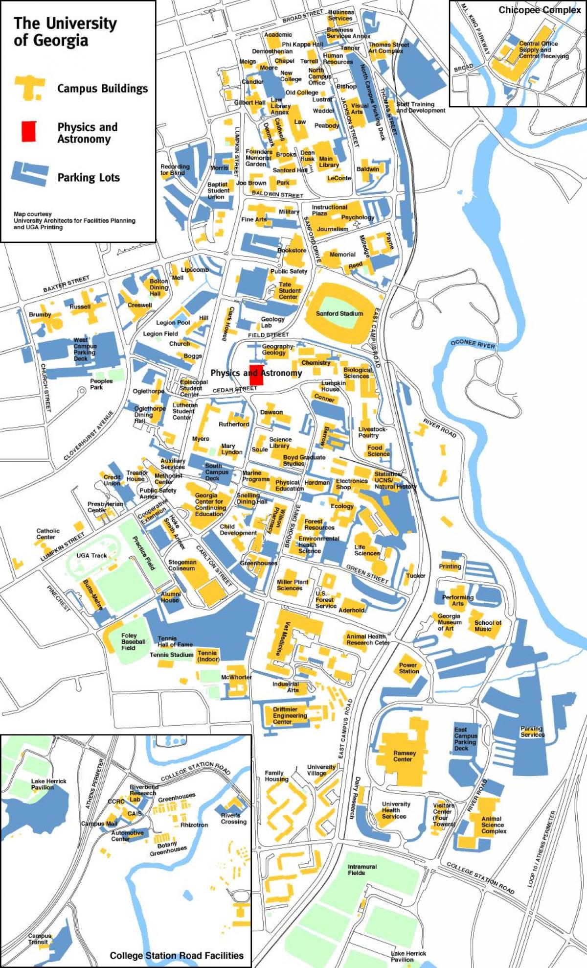 جامعة جورجيا خريطة