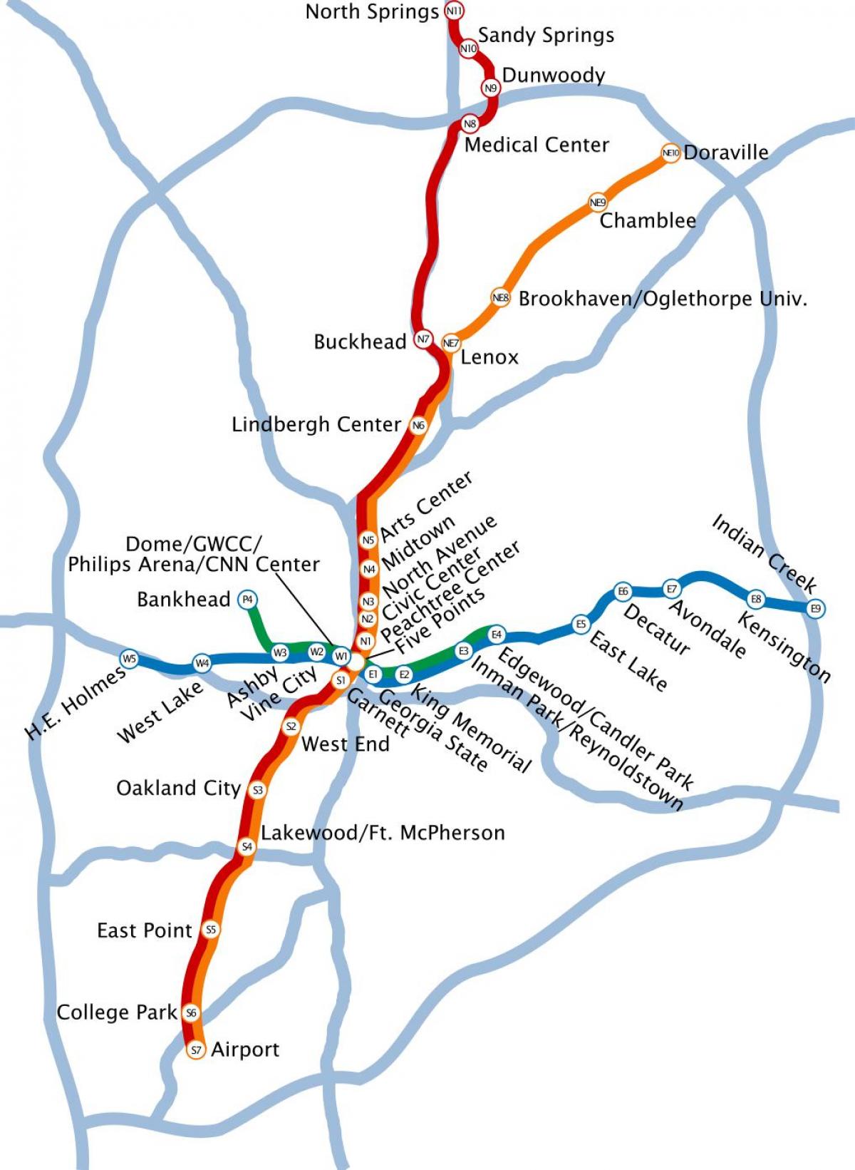 خريطة مترو أتلانتا