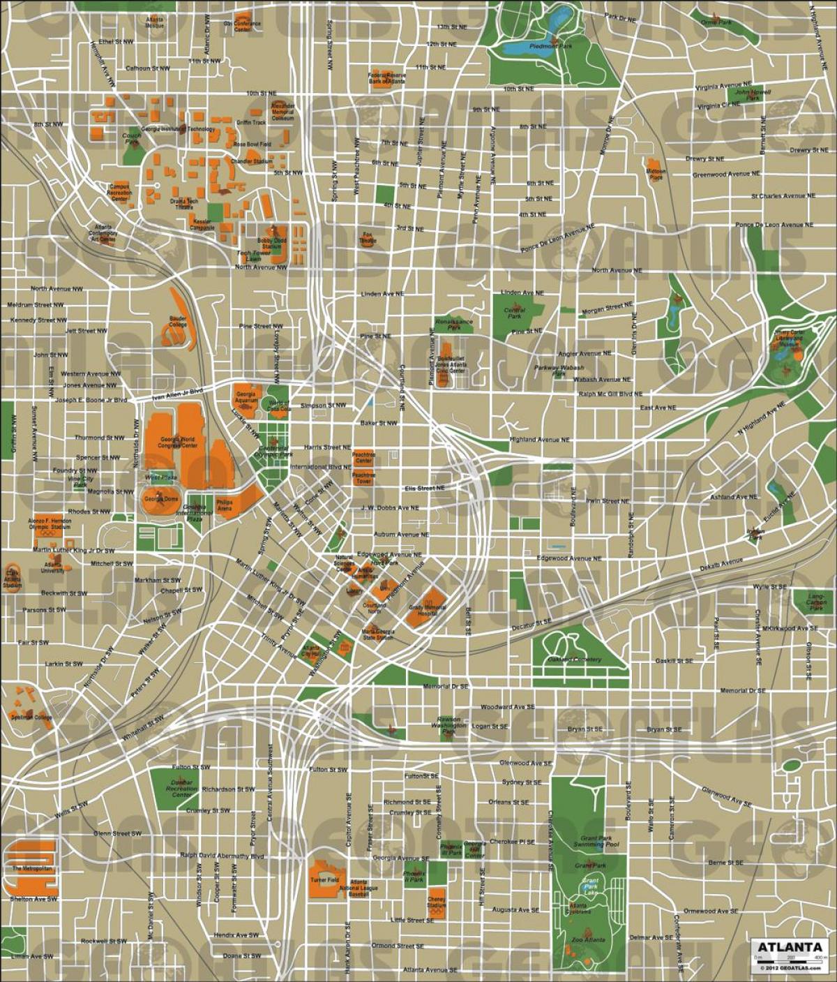 مدينة أتلانتا خريطة