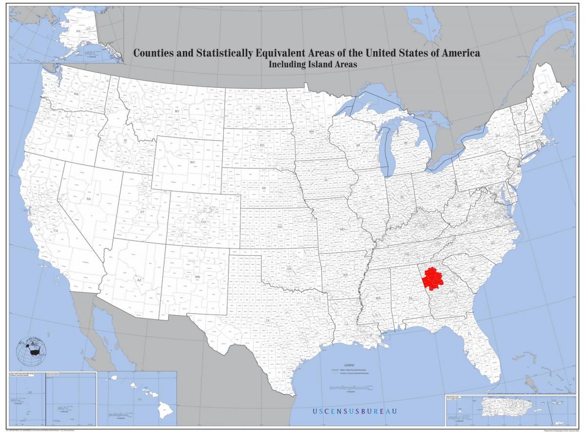 أتلانتا في الولايات المتحدة خريطة