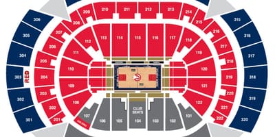 Philips arena مقعد خريطة